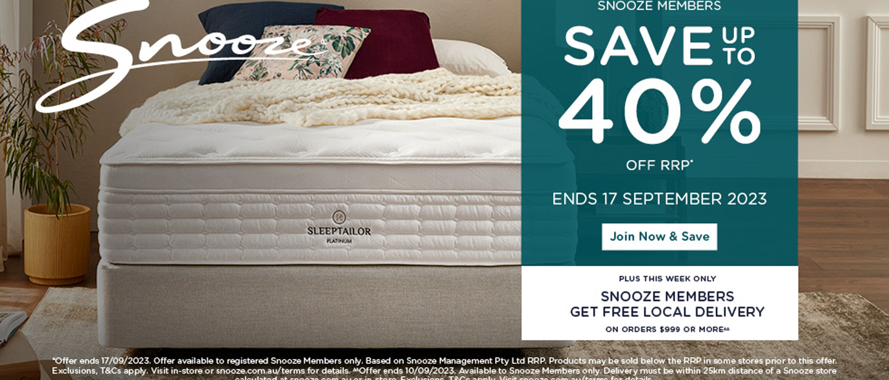 Snooze Members Sale