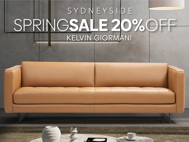 Sydneyside Spring Sale - 20% off Kevin Giormani sofas