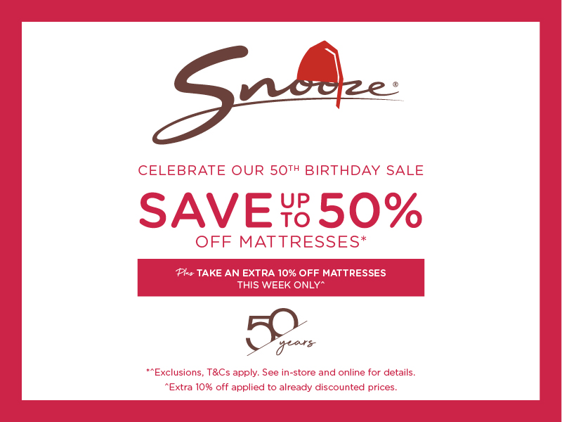 Snooze 50th Birthday Sale