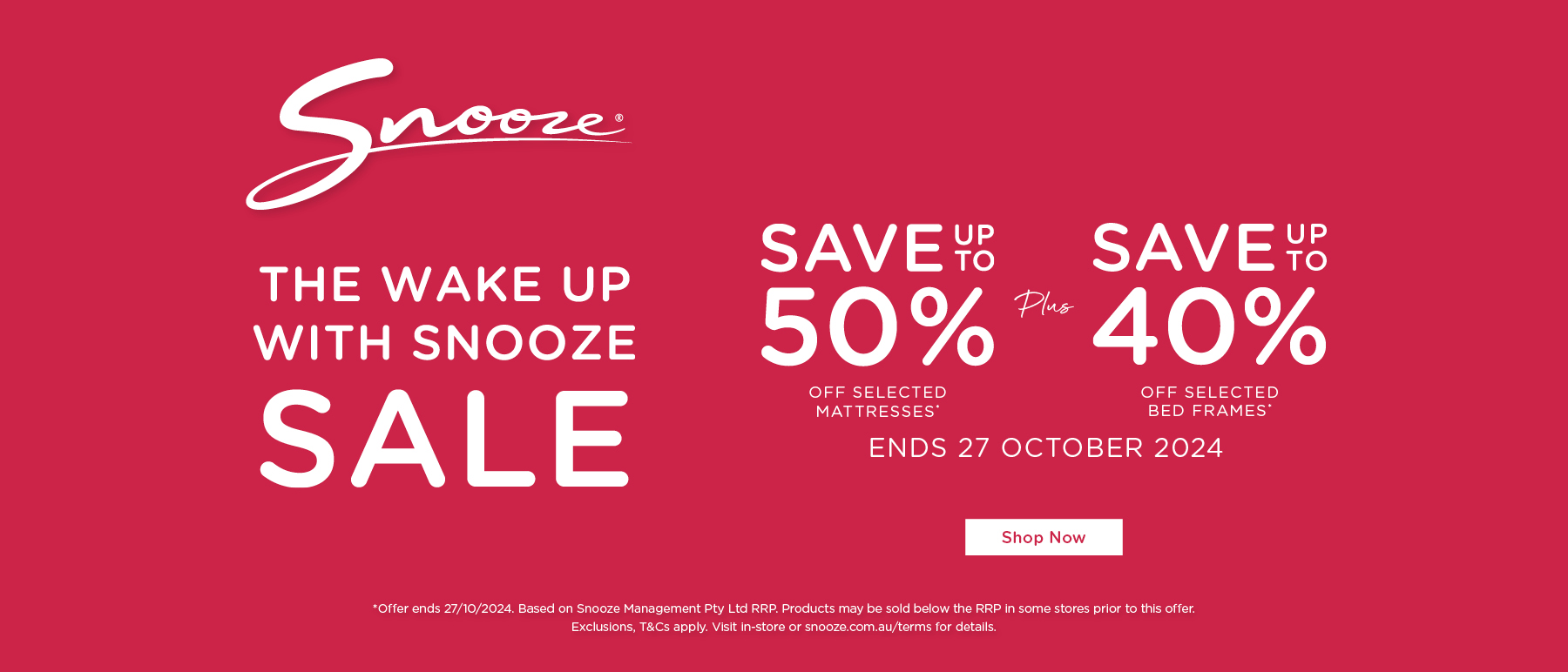 Wake up with Snooze sale