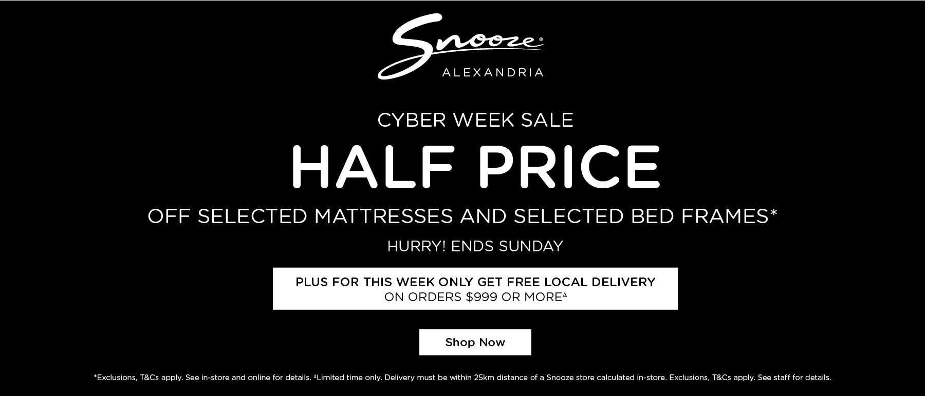 Snooze Cyber Week Sale