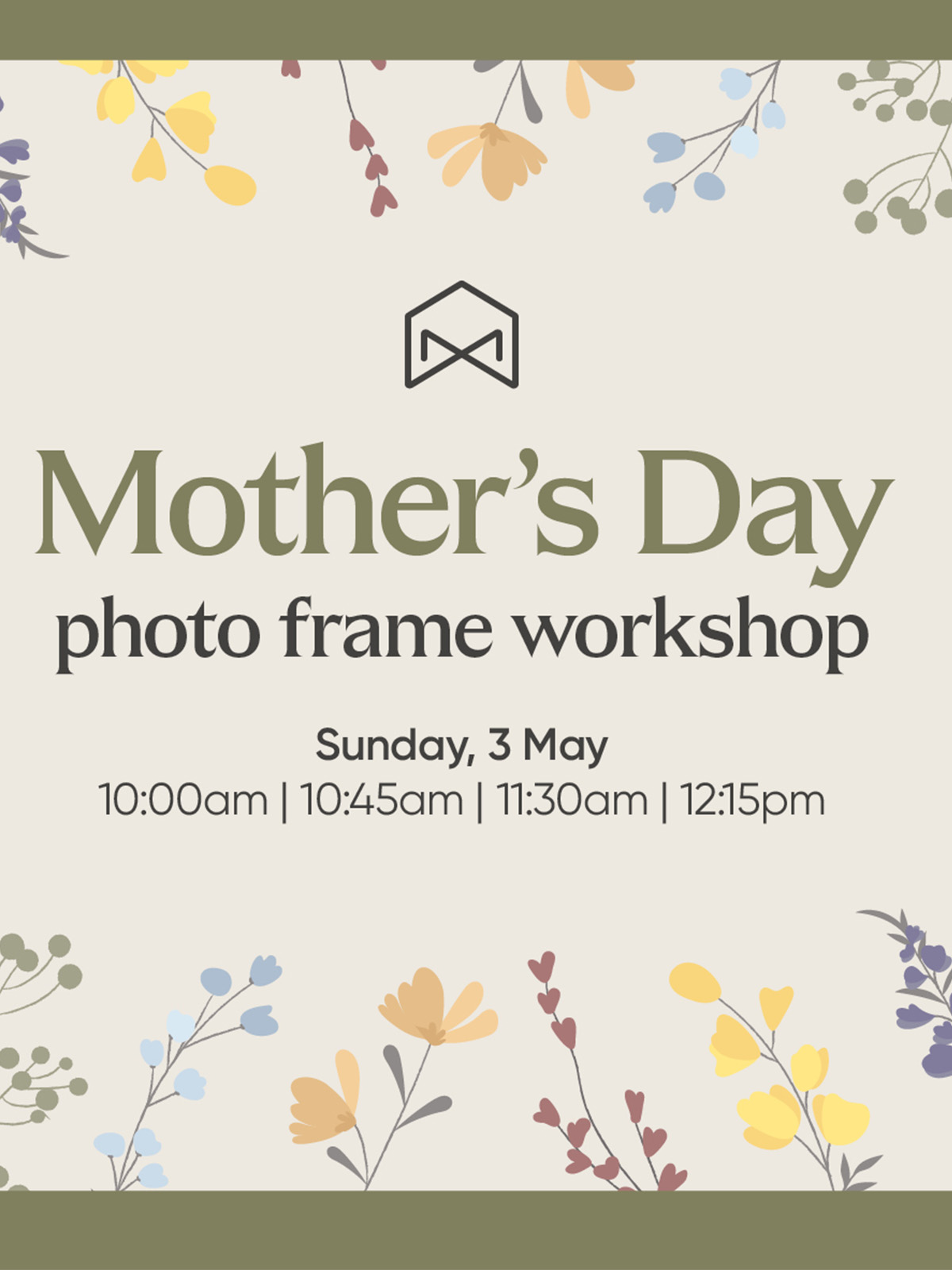 Mother's Day photo frame workshop